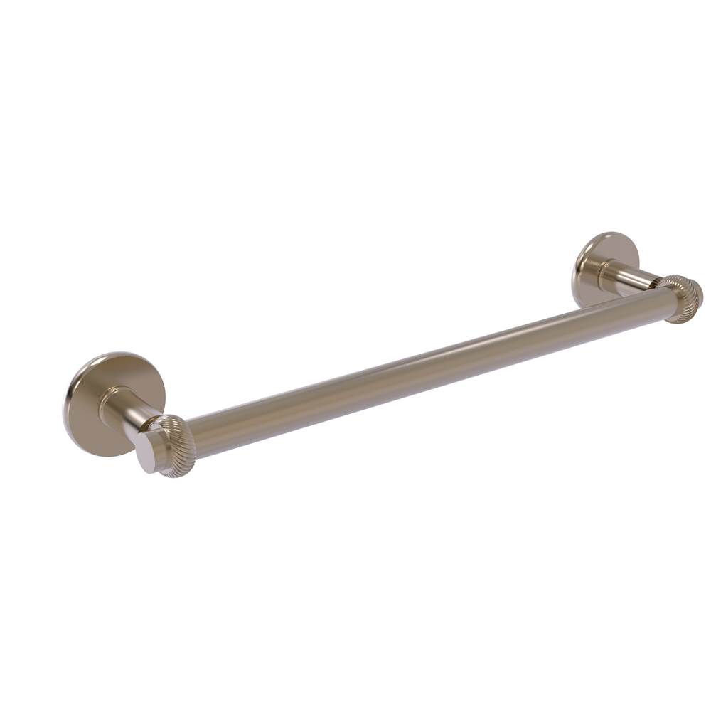 Allied Brass Continental Collection 18 Inch Towel Bar with Twist Detail
