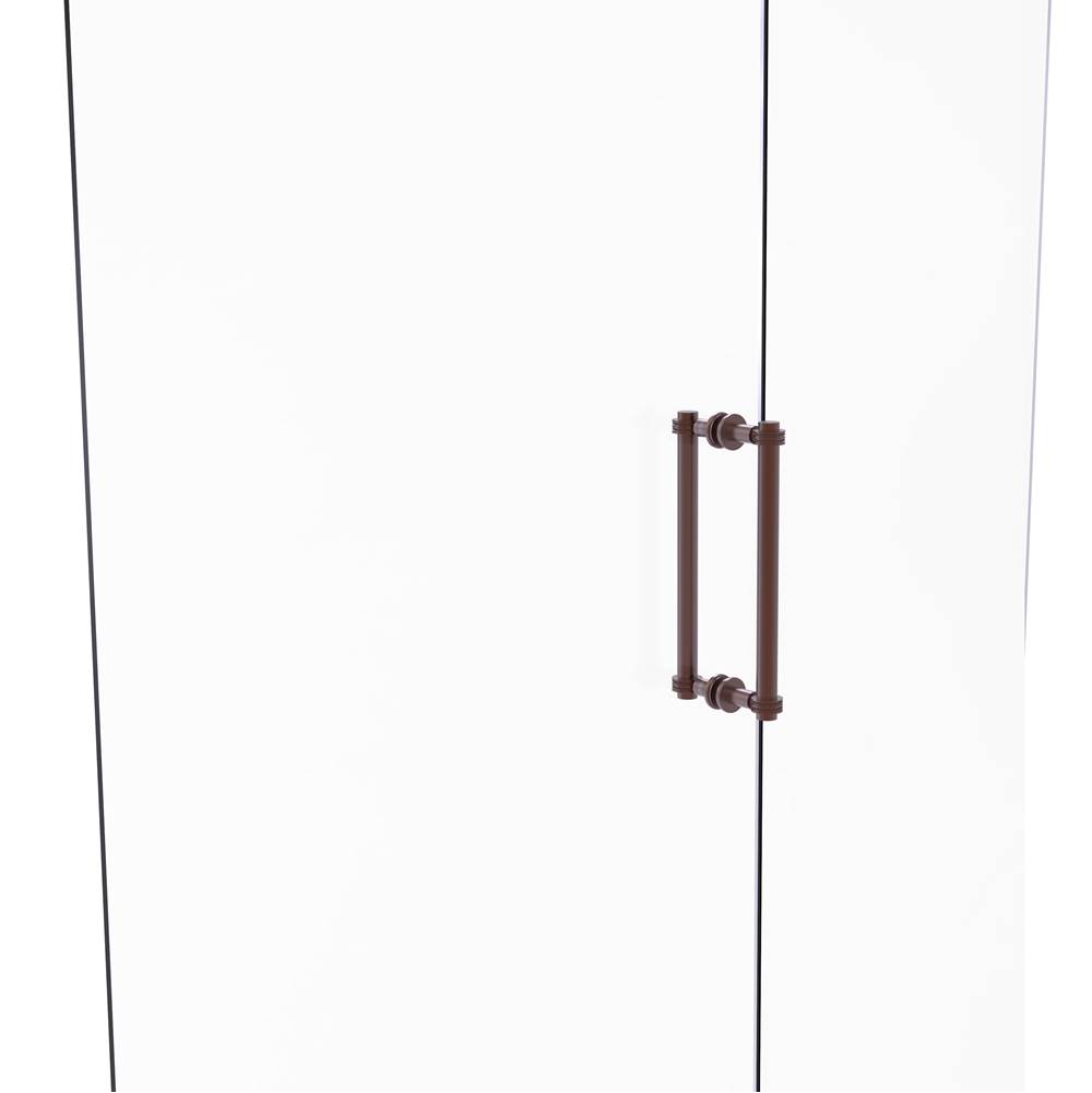 Allied Brass Contemporary 12 Inch Back to Back Shower Door Pull with Dotted Accent