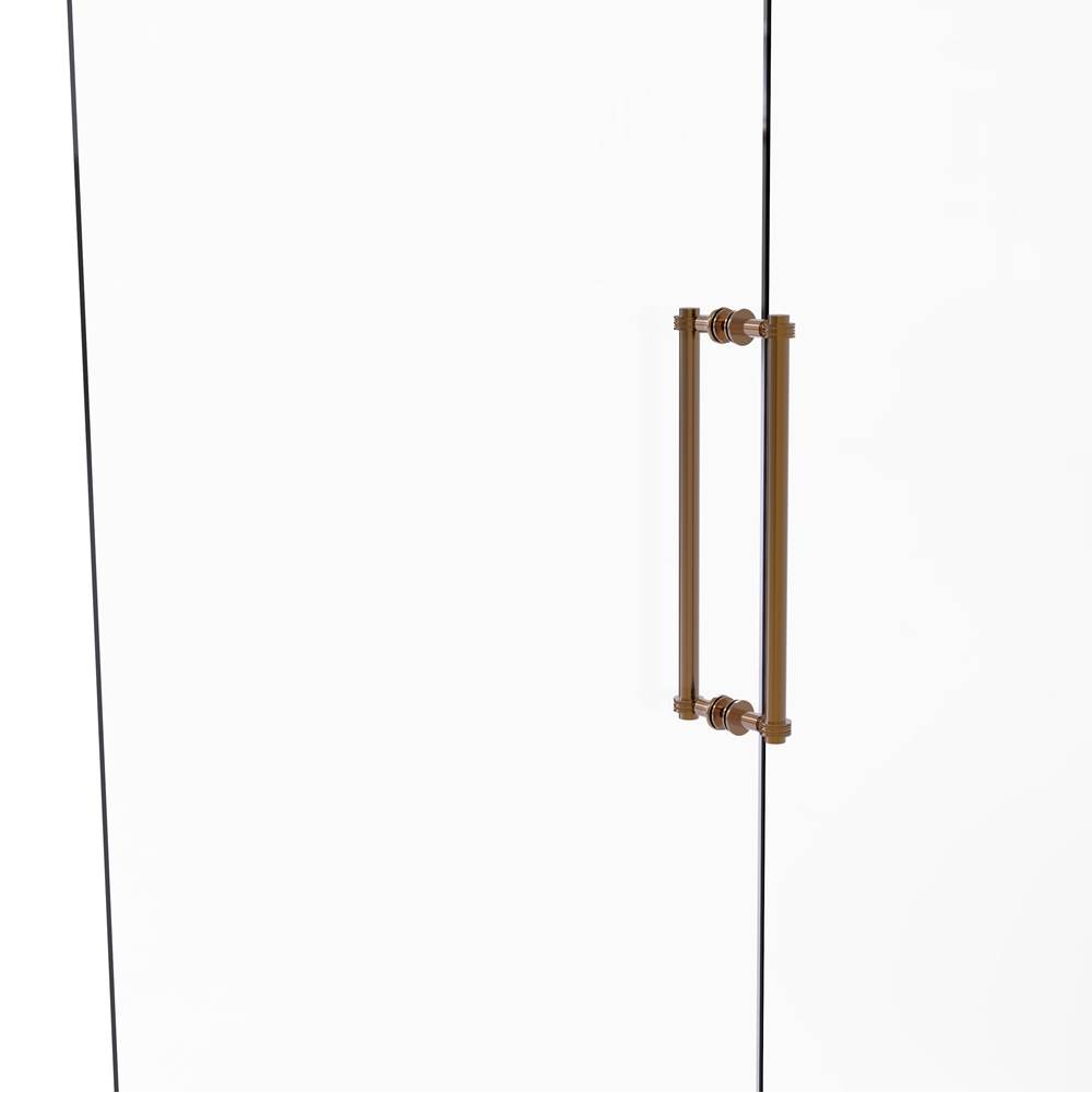 Allied Brass Contemporary 18 Inch Back to Back Shower Door Pull with Dotted Accent