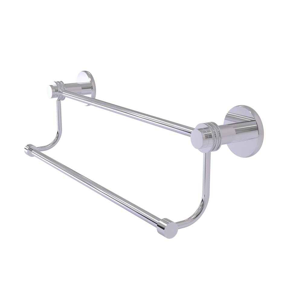 Allied Brass Mercury Collection 24 Inch Double Towel Bar with Dotted Accents