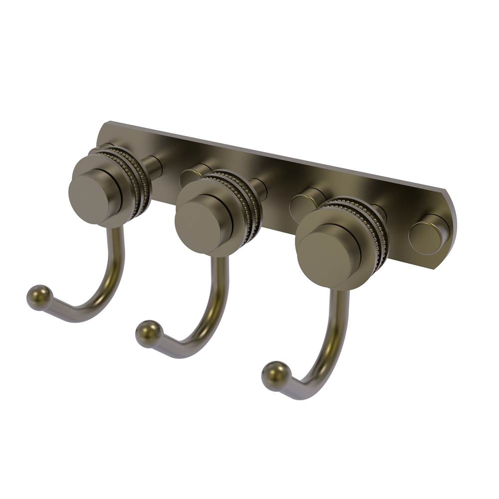 Allied Brass Mercury Collection 3 Position Multi Hook with Dotted Accent