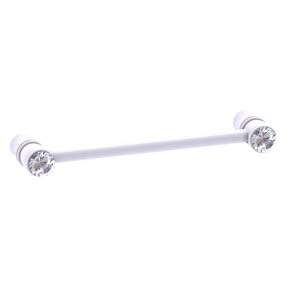Allied Brass Carolina Crystal Collection 5 Inch Cabinet Pull - Matte White