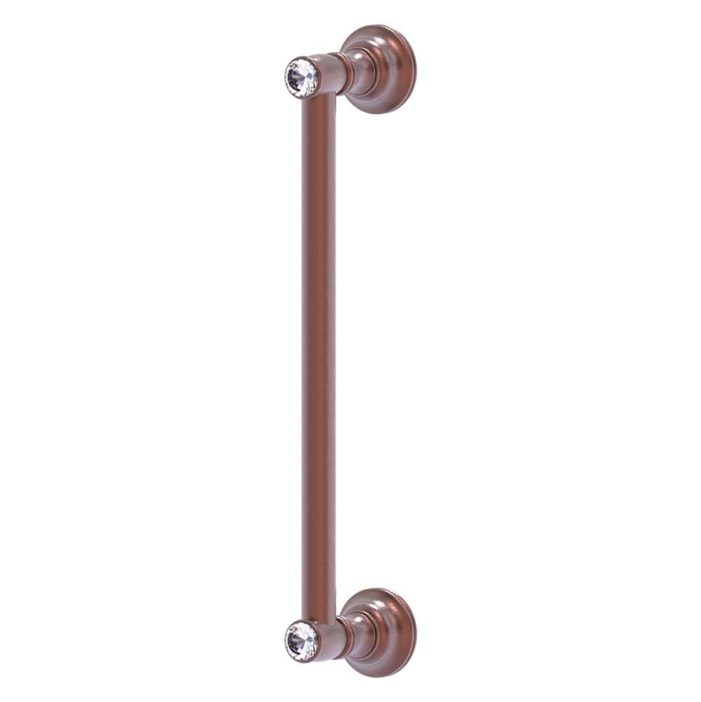 Allied Brass Carolina Crystal Collection 12 Inch Door Pull - Antique Copper