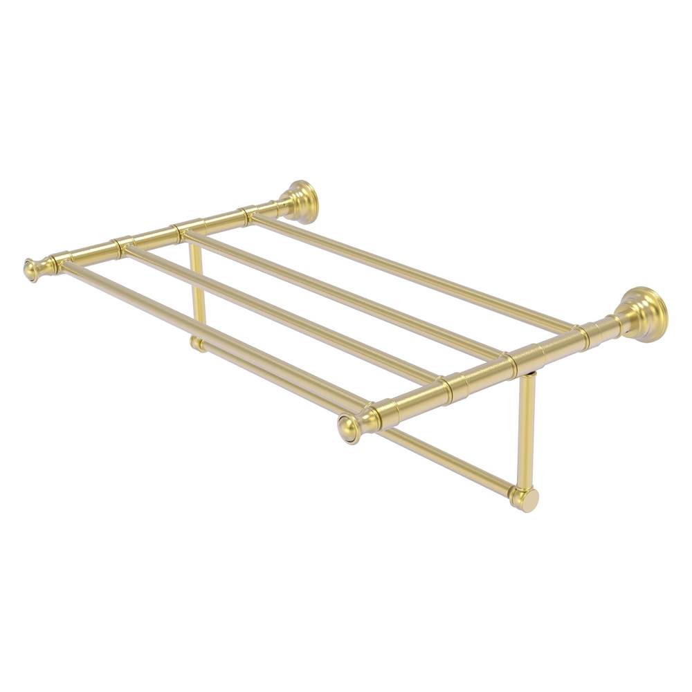 Allied Brass Carolina Collection 24 Inch Towel Shelf with Integrated Towel Bar - Satin Brass