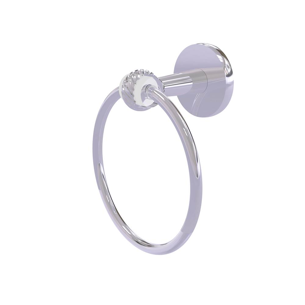 Allied Brass Clearview Collection Towel Ring with Twisted Accents