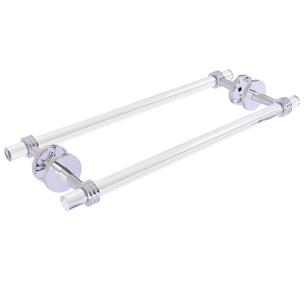 Allied Brass Clearview Collection 18 Inch Back to Back Shower Door Towel Bar with Dotted Accents