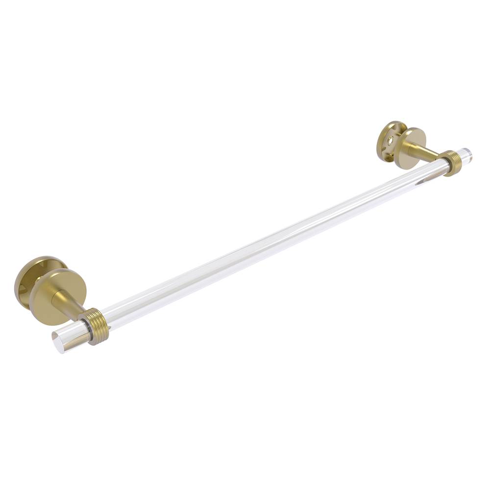 Allied Brass Clearview Collection 24 Inch Shower Door Towel Bar with Groovy Accents