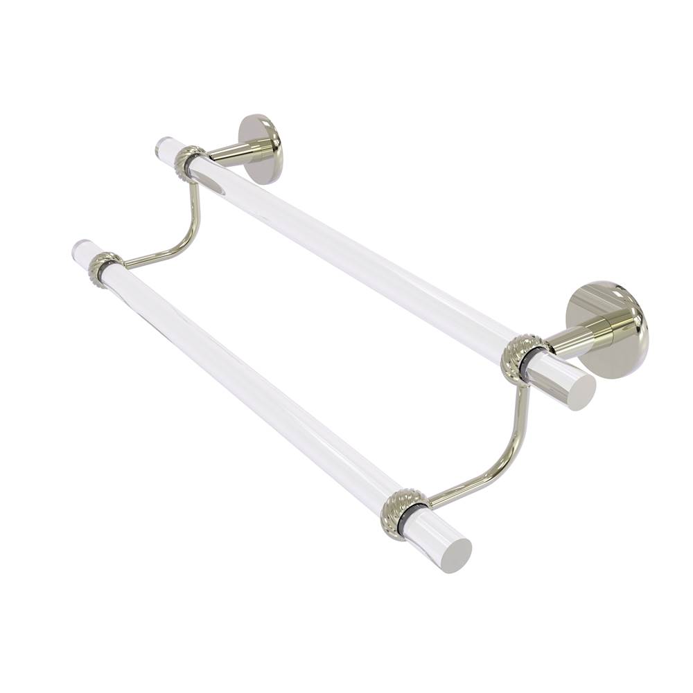 Allied Brass Clearview Collection 36 Inch Double Towel Bar with Twisted Accents