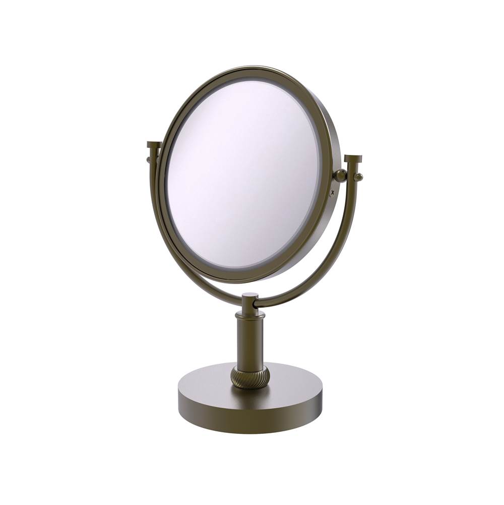 Allied Brass 8 Inch Vanity Top Make-Up Mirror 2X Magnification