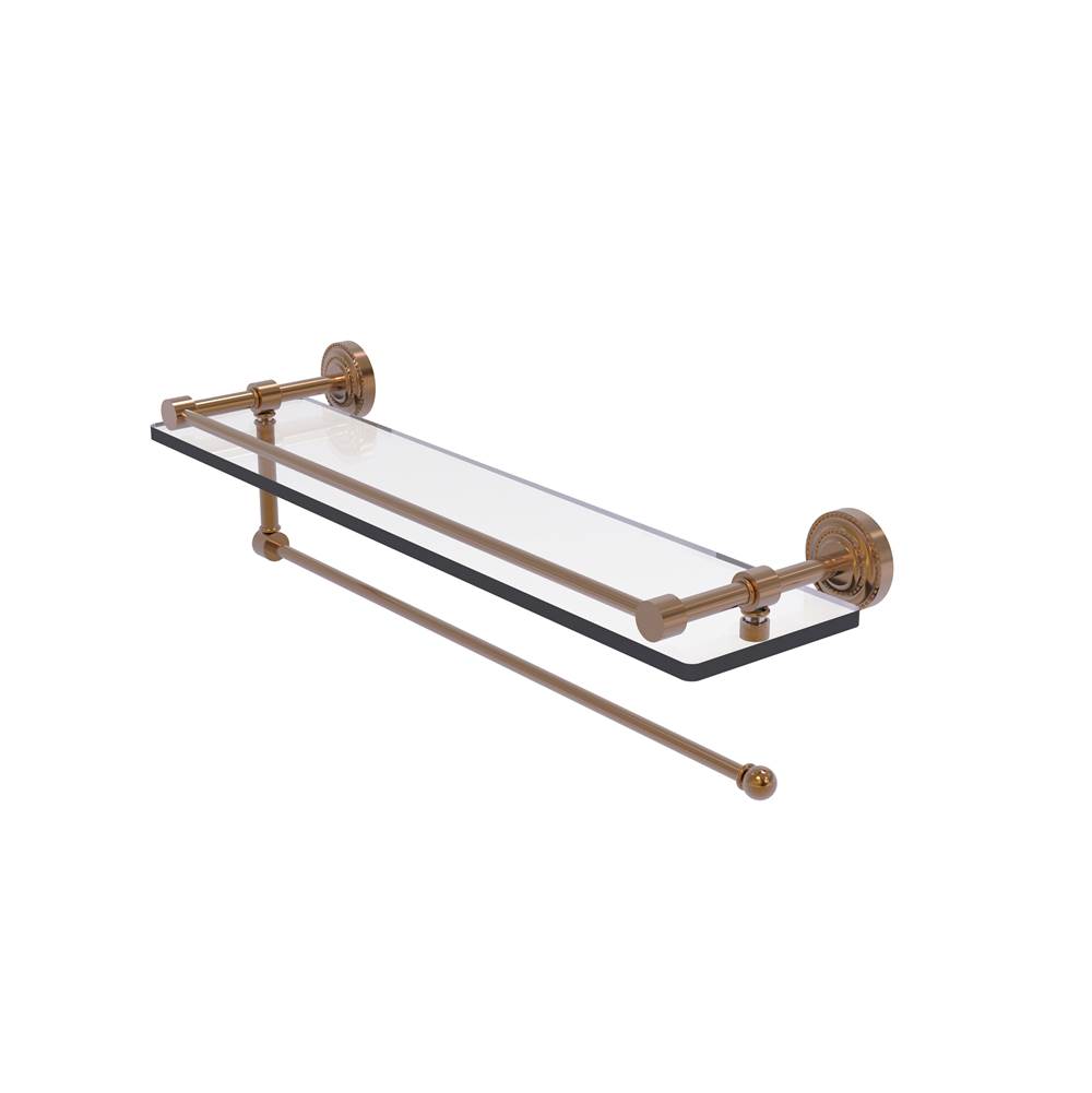 Allied Brass Dottingham Collection Paper Towel Holder with 22 Inch Gallery Glass Shelf