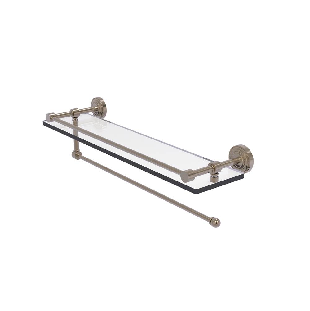 Allied Brass Dottingham Collection Paper Towel Holder with 22 Inch Gallery Glass Shelf