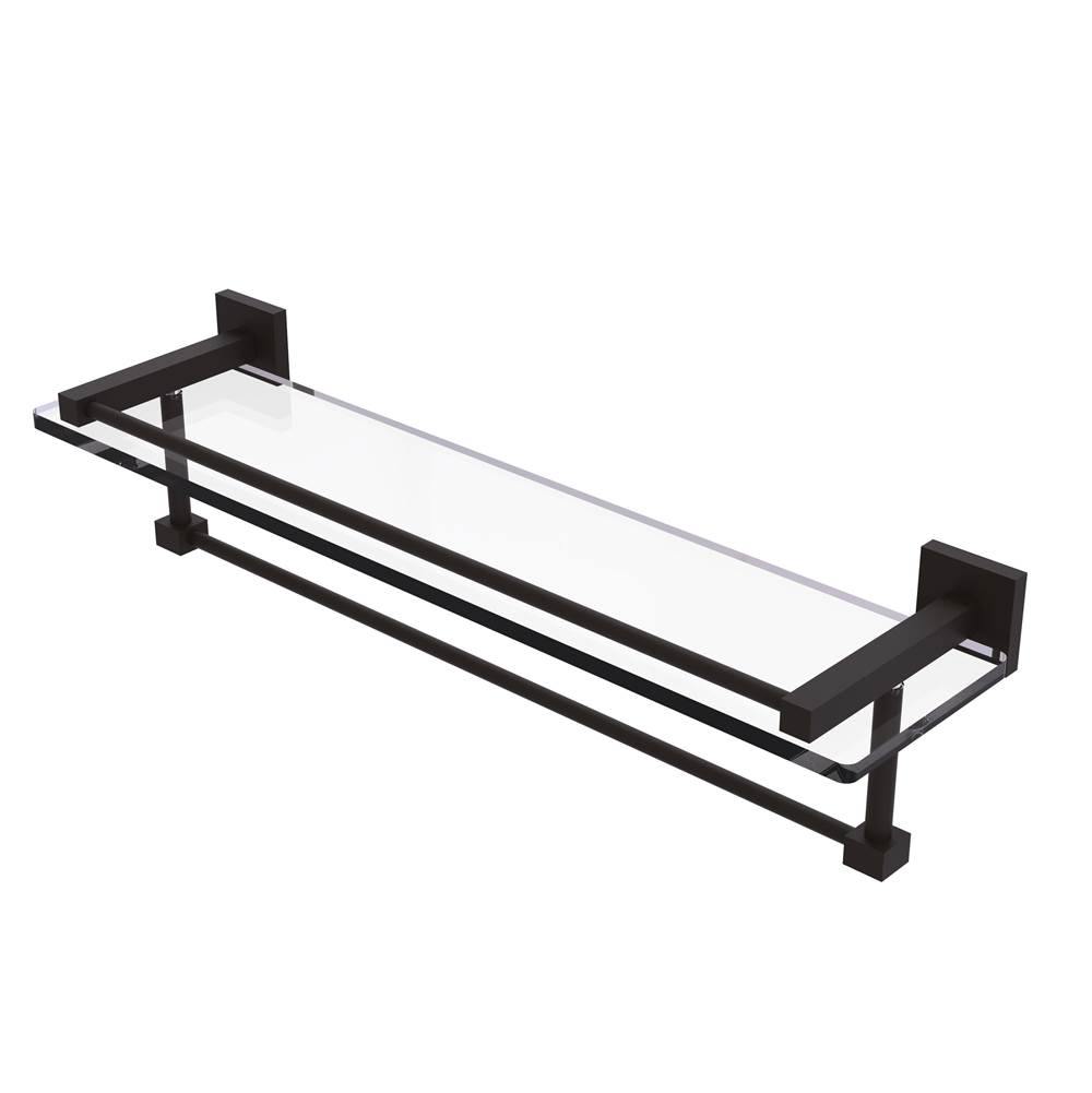 Allied Brass Montero Collection 22 Inch Gallery Glass Shelf with Towel Bar