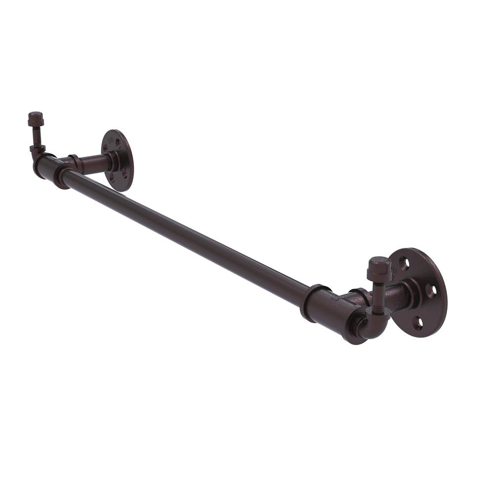 Allied Brass Pipeline Collection 24 Inch Towel Bar with Integrated Hooks