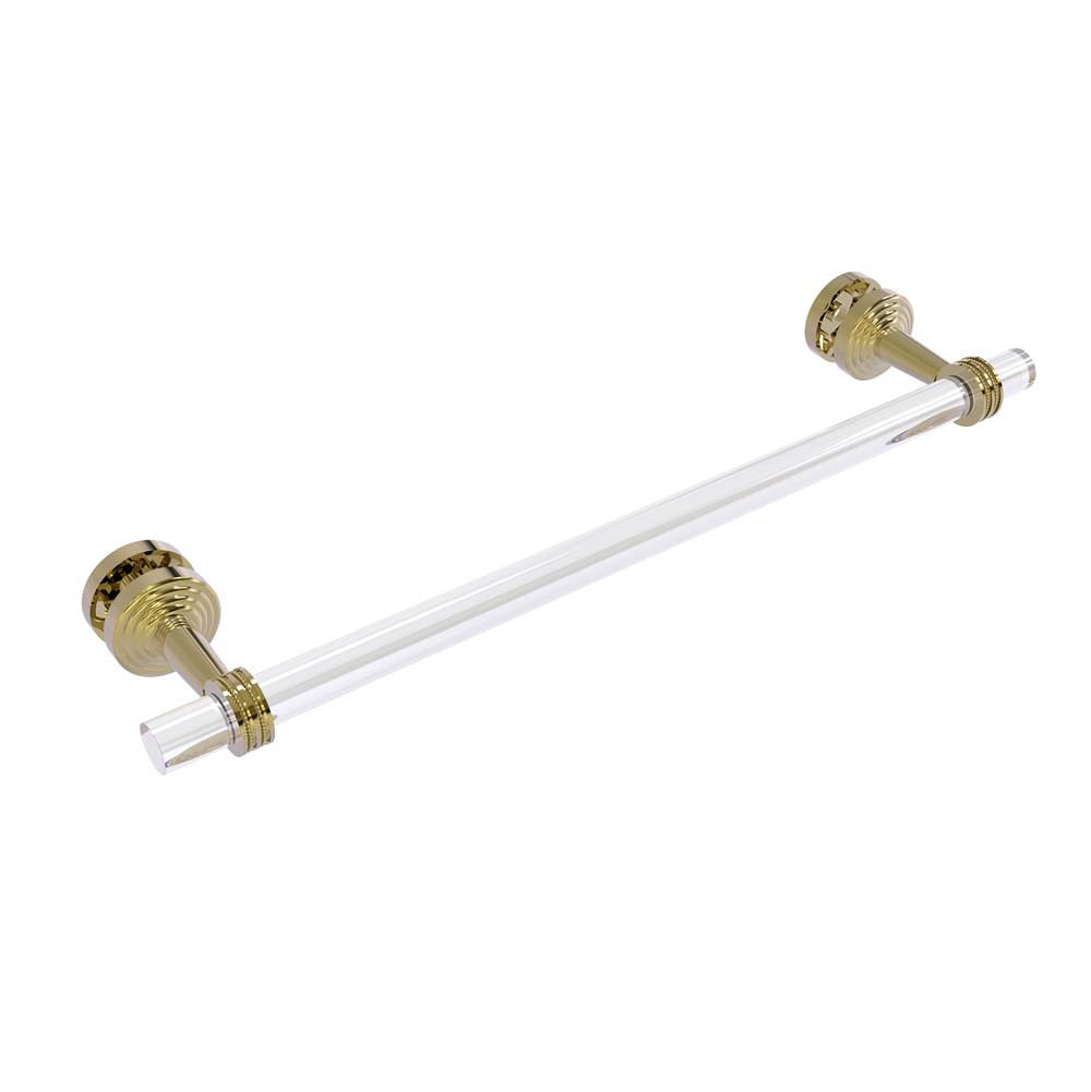 Allied Brass Pacific Beach Collection 18 Inch Shower Door Towel Bar with Dotted Accents