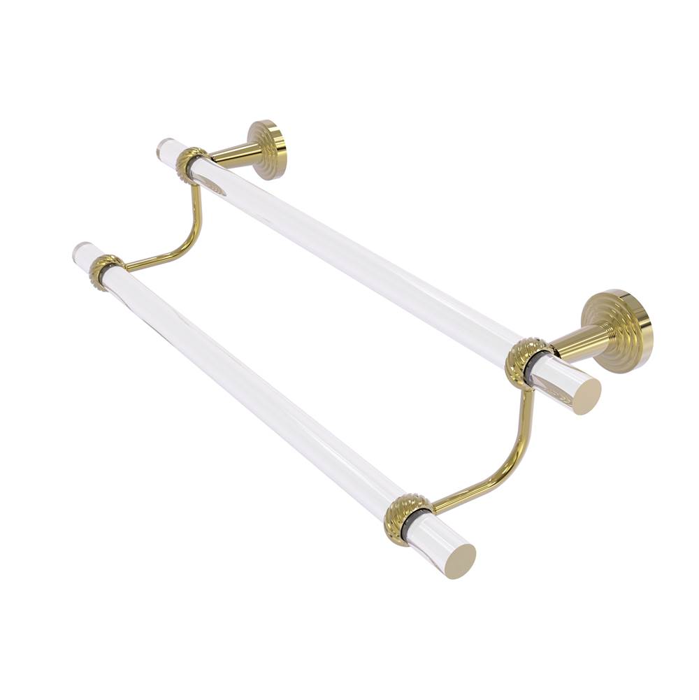 Allied Brass Pacific Beach Collection 24 Inch Double Towel Bar with Twisted Accents