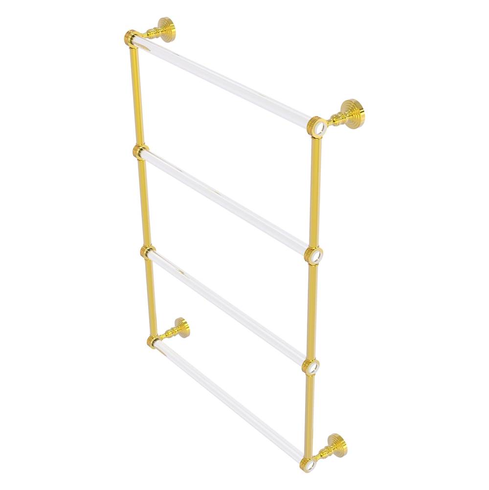 Allied Brass Pacific Grove Collection 4 Tier 24 Inch Ladder Towel Bar with Dotted Accents - Polished Brass