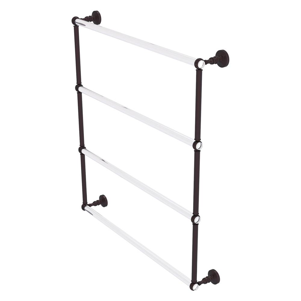 Allied Brass Pacific Grove Collection 4 Tier 30 Inch Ladder Towel Bar with Twisted Accents - Antique Bronze