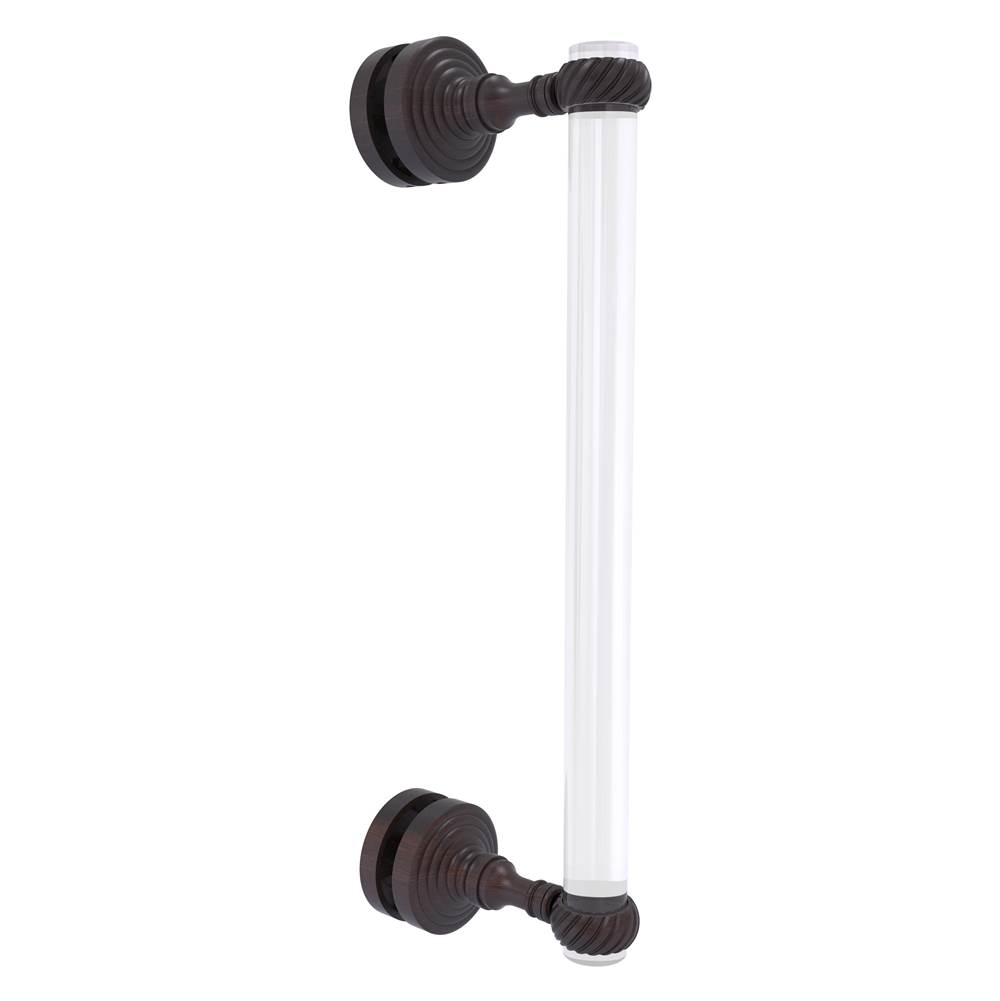 Allied Brass Pacific Grove Collection 12 Inch Single Side Shower Door Pull with Twisted Accents - Venetian Bronze