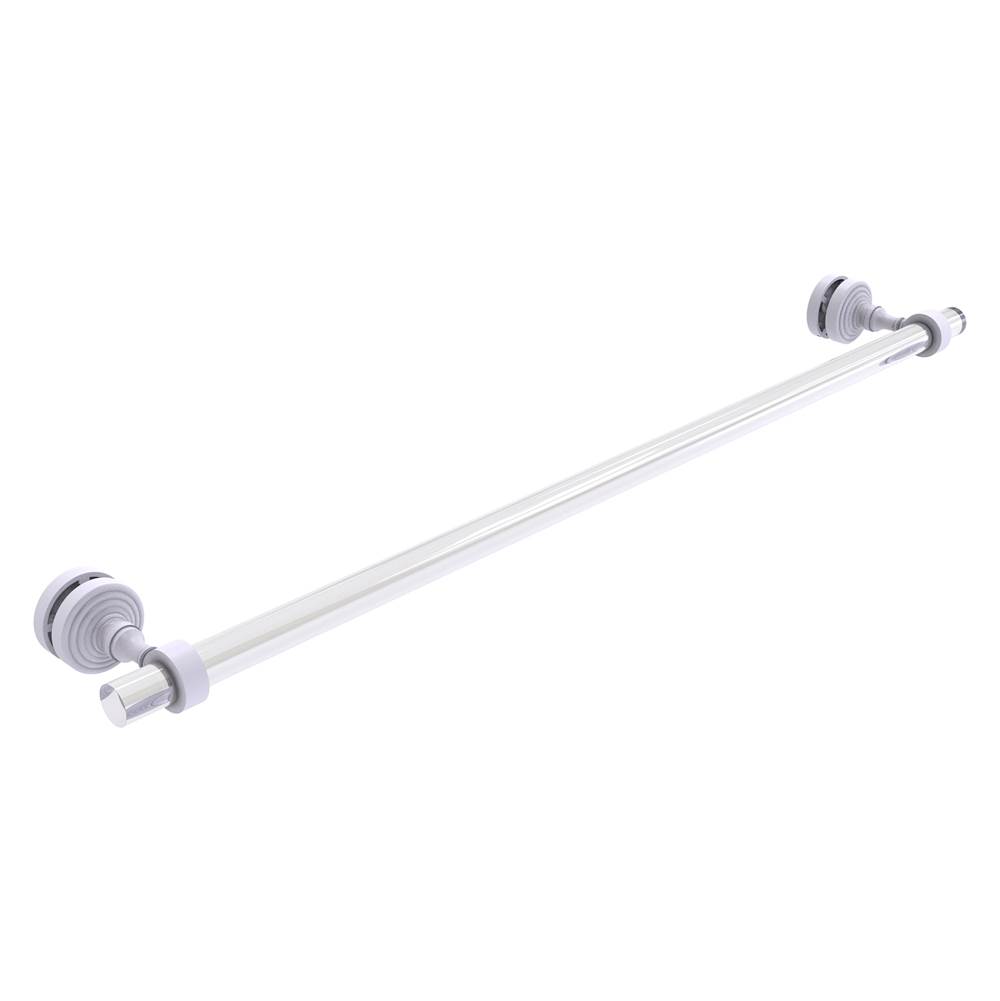 Allied Brass Pacific Grove Collection 30 Inch Shower Door Towel Bar - Matte White