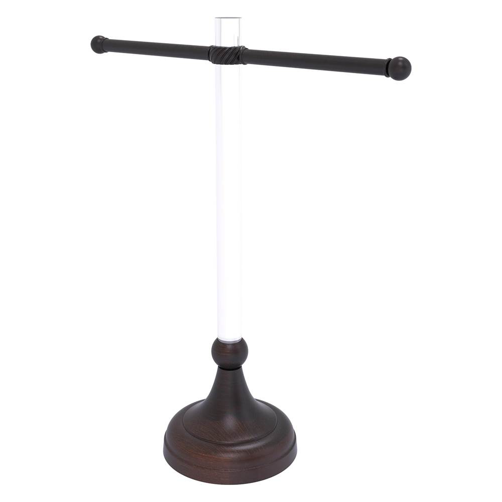 Allied Brass Pacific Grove Collection Free Standing Guest Towel Stand with Twisted Accents - Venetian Bronze