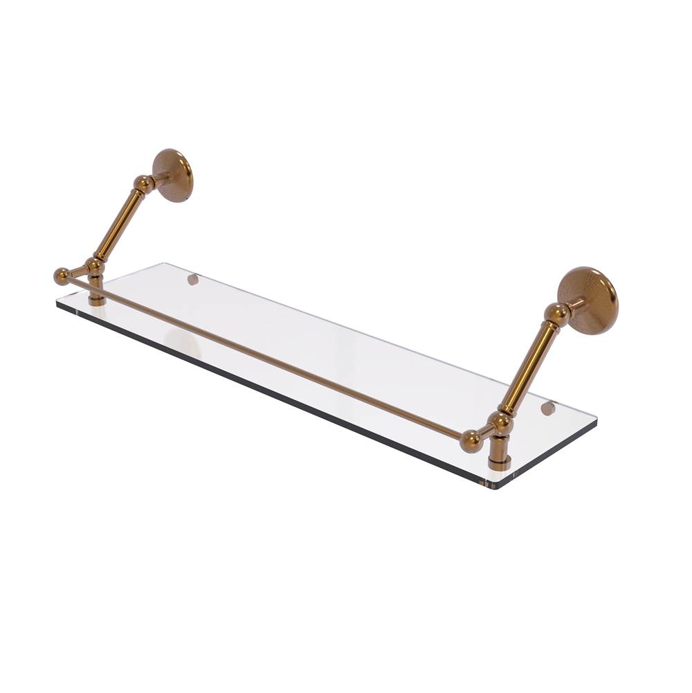 Allied Brass Prestige Monte Carlo 30 Inch Floating Glass Shelf with Gallery Rail