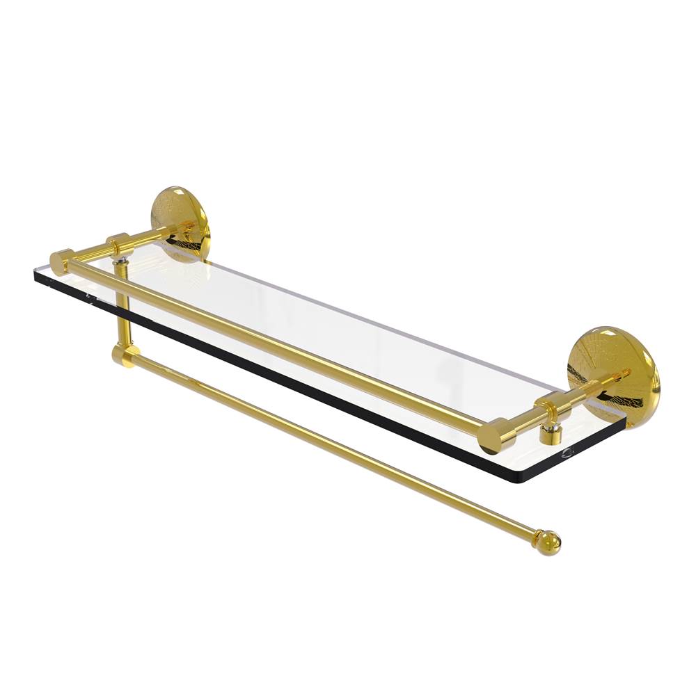 Allied Brass Prestige Monte Carlo Collection Paper Towel Holder with 22 Inch Gallery Glass Shelf