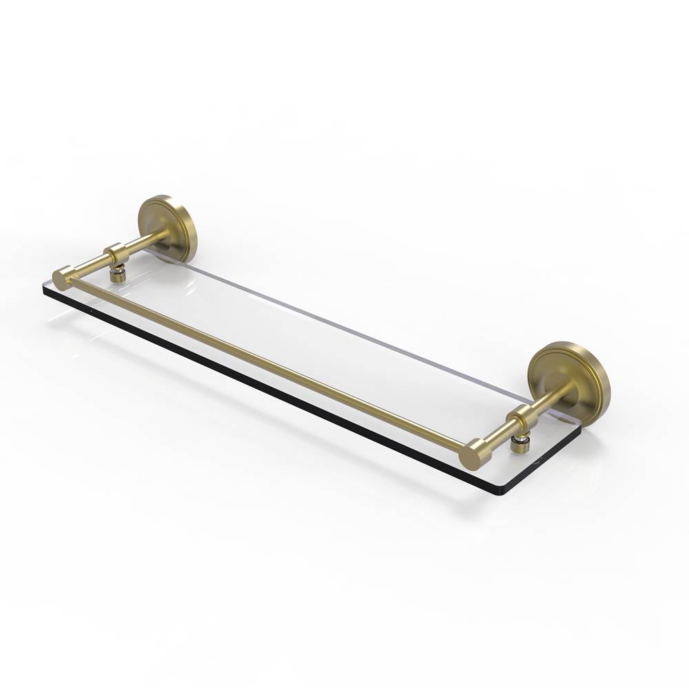 Allied Brass Prestige Regal 22 Inch Tempered Glass Shelf with Gallery Rail
