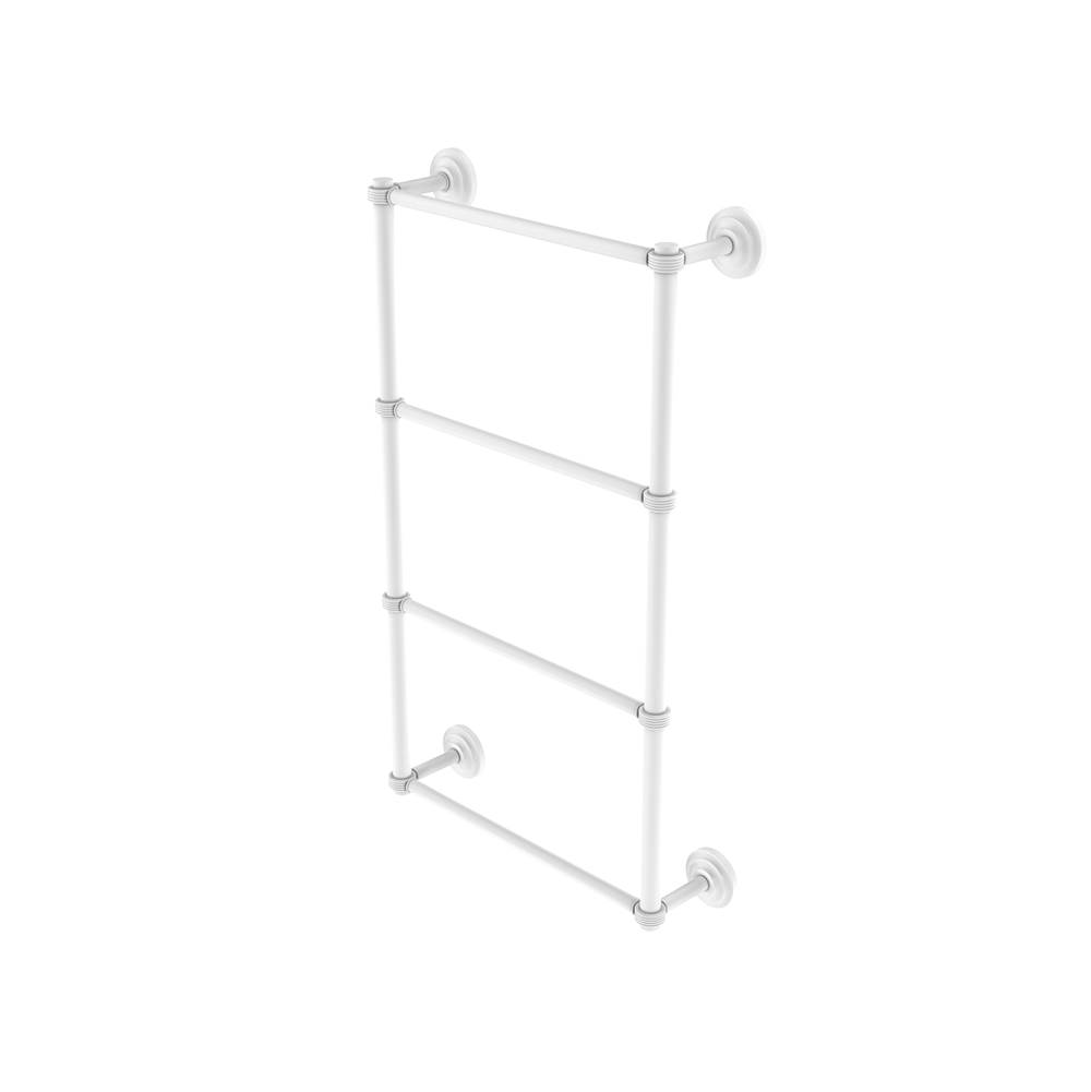 Allied Brass Que New Collection 4 Tier 24 Inch Ladder Towel Bar with Groovy Detail