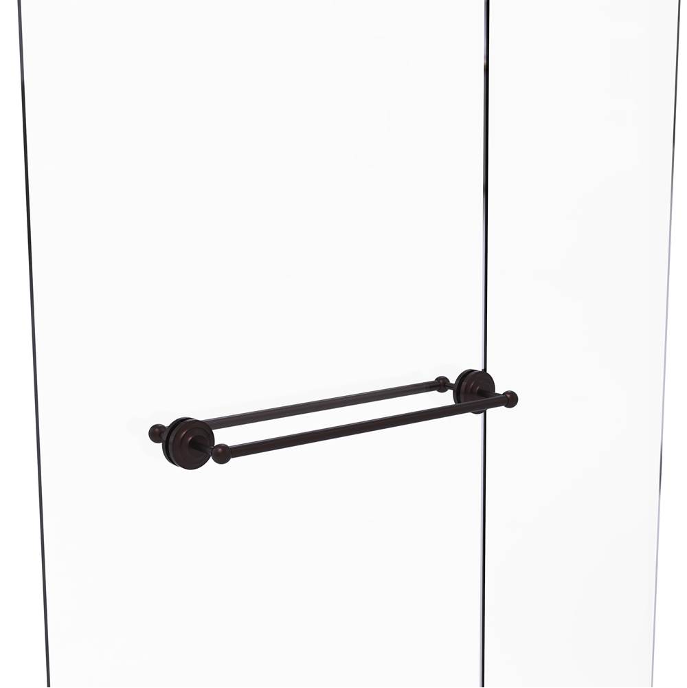Allied Brass Que New Collection 24 Inch Back to Back Shower Door Towel Bar