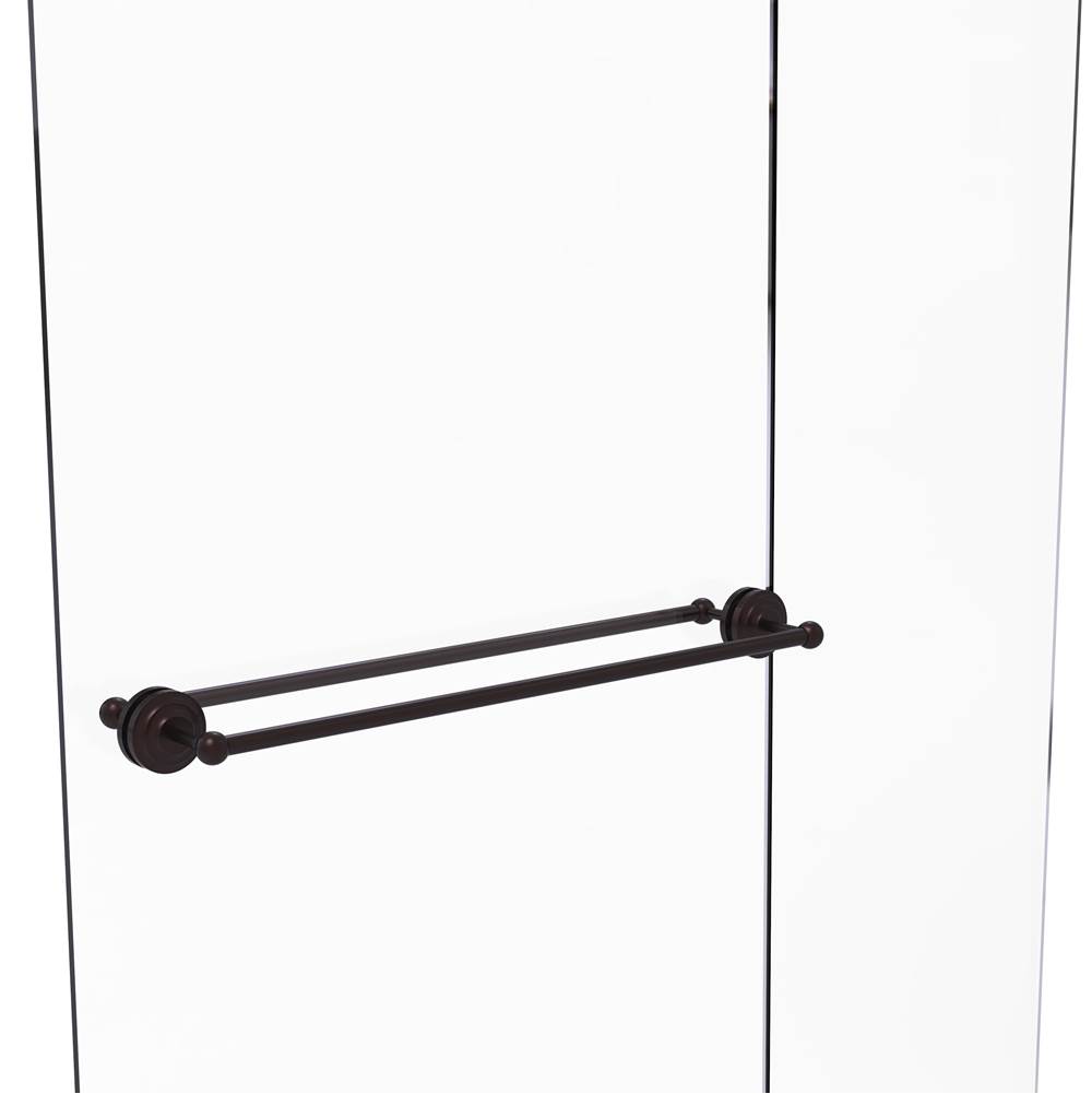 Allied Brass Que New Collection 30 Inch Back to Back Shower Door Towel Bar
