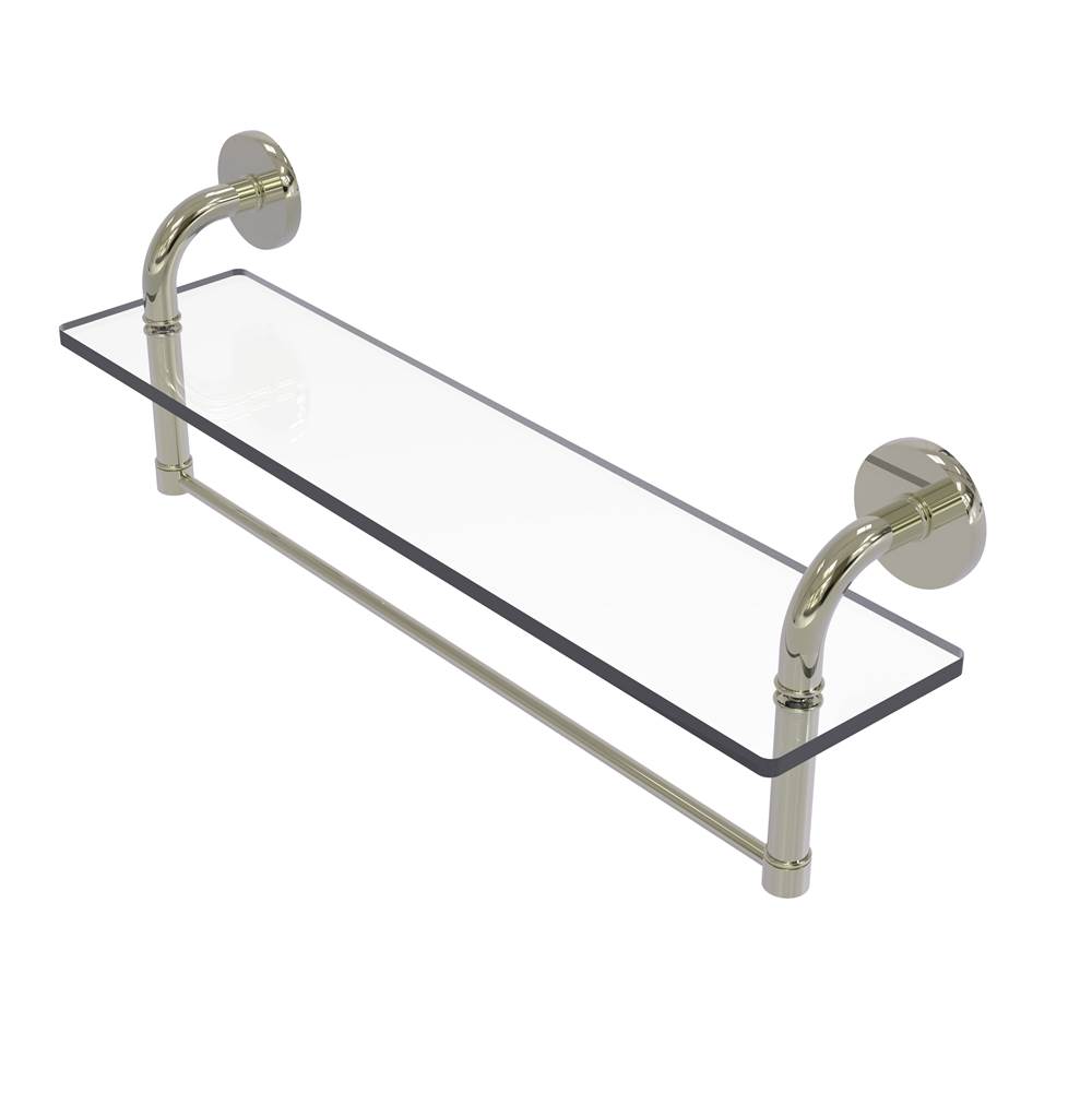 Allied Brass Remi Collection 22 Inch Glass Vanity Shelf with Integrated Towel Bar
