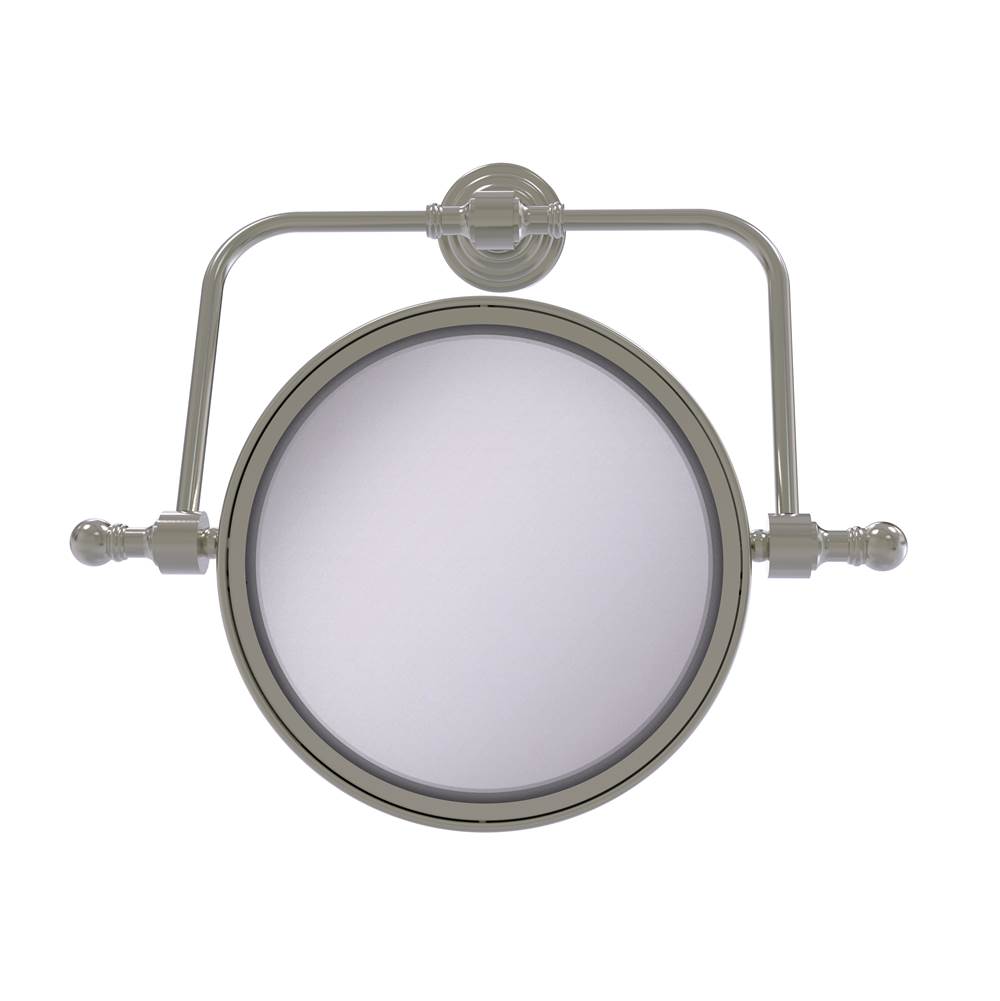 Allied Brass Retro Wave Collection Wall Mounted Swivel Make-Up Mirror 8 Inch Diameter with 3X Magnification