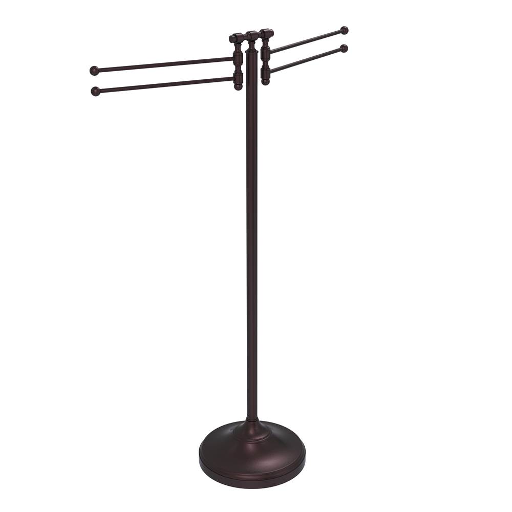 Allied Brass Towel Stand with 4 Pivoting Swing Arms