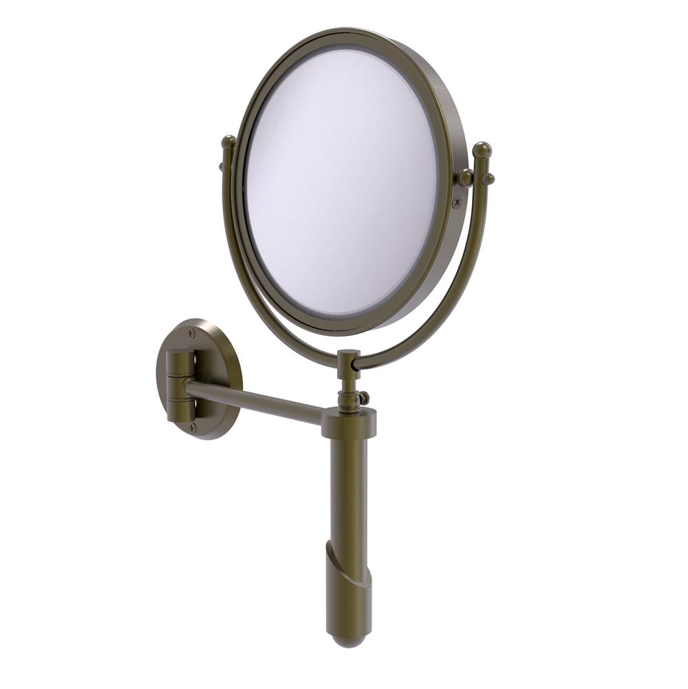 Allied Brass Soho Collection Wall Mounted Make-Up Mirror 8 Inch Diameter with 2X Magnification