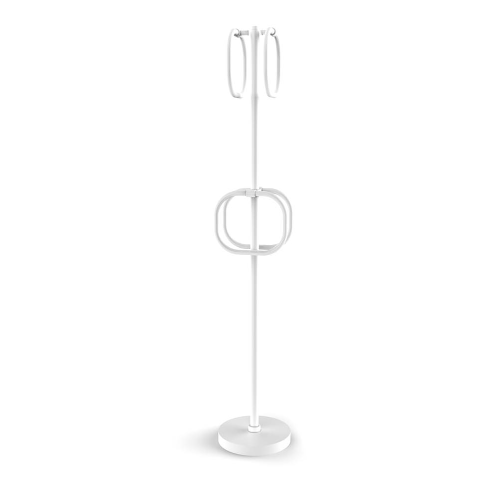 Allied Brass Towel Stand with 4 Integrated Towel Rings