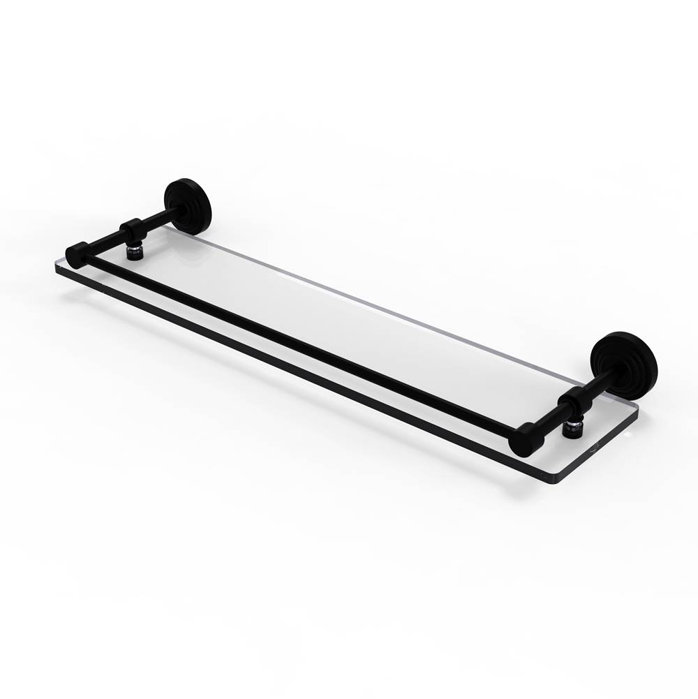 Allied Brass Waverly Place 22 Inch Tempered Glass Shelf with Gallery Rail