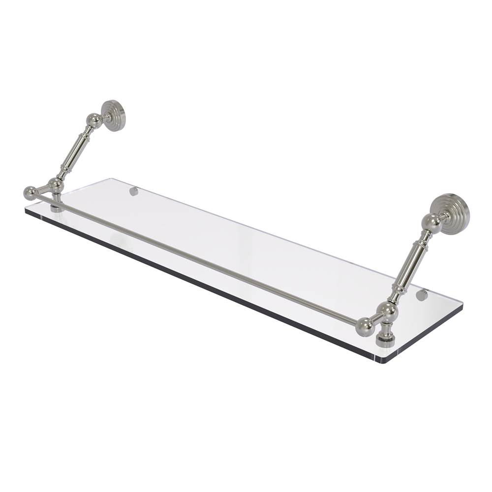 Allied Brass Waverly Place 30 Inch Floating Glass Shelf with Gallery Rail