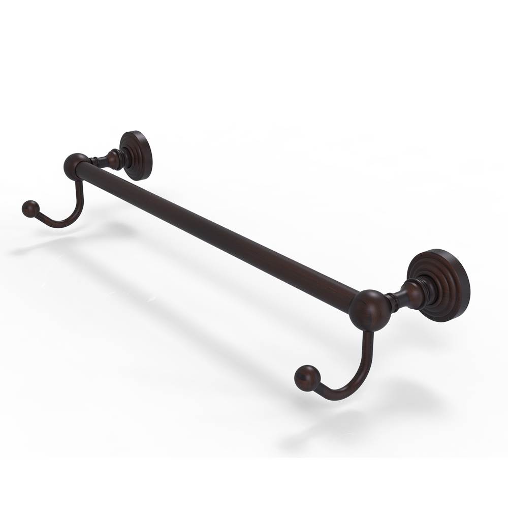 Allied Brass Waverly Place Collection 24 Inch Towel Bar with Integrated Hooks