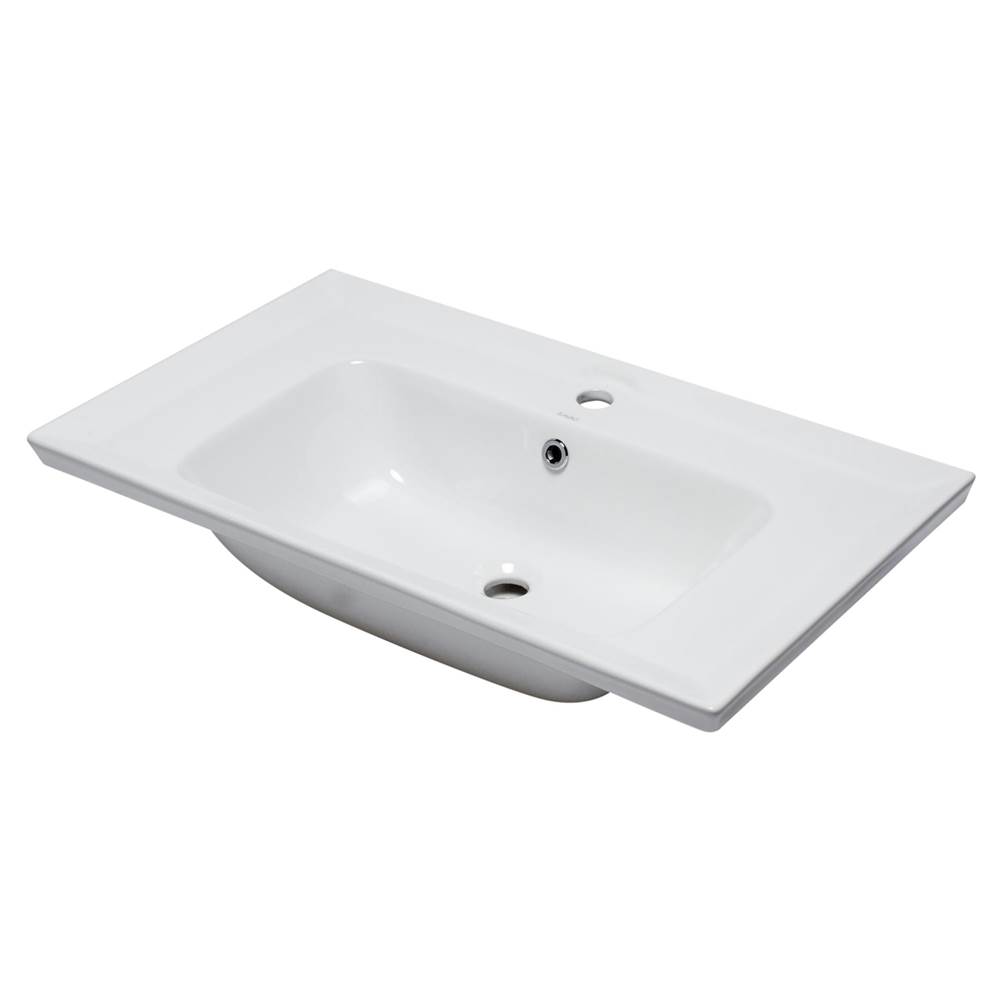 Alfi Trade EAGO BH003 White Ceramic 32''x19'' Rectangular Drop In Sink