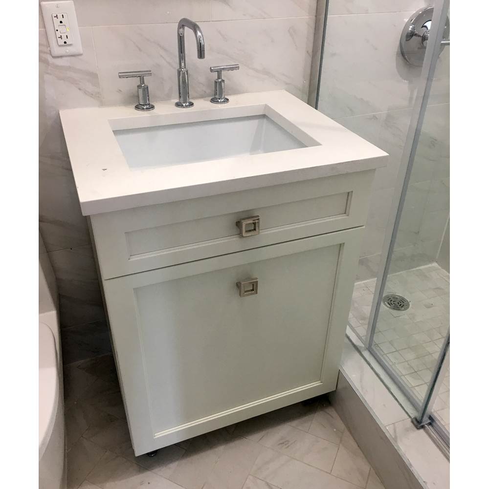 Aria Ar-Traditional Vanity With Undermount Ceramic Basin, Grey Lacquer