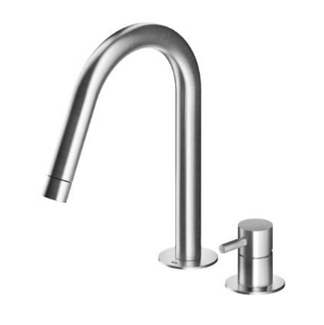 MGS Bagno Minimal Two-hole Basin Faucet (without drain) Stainless Steel MatteTitanium