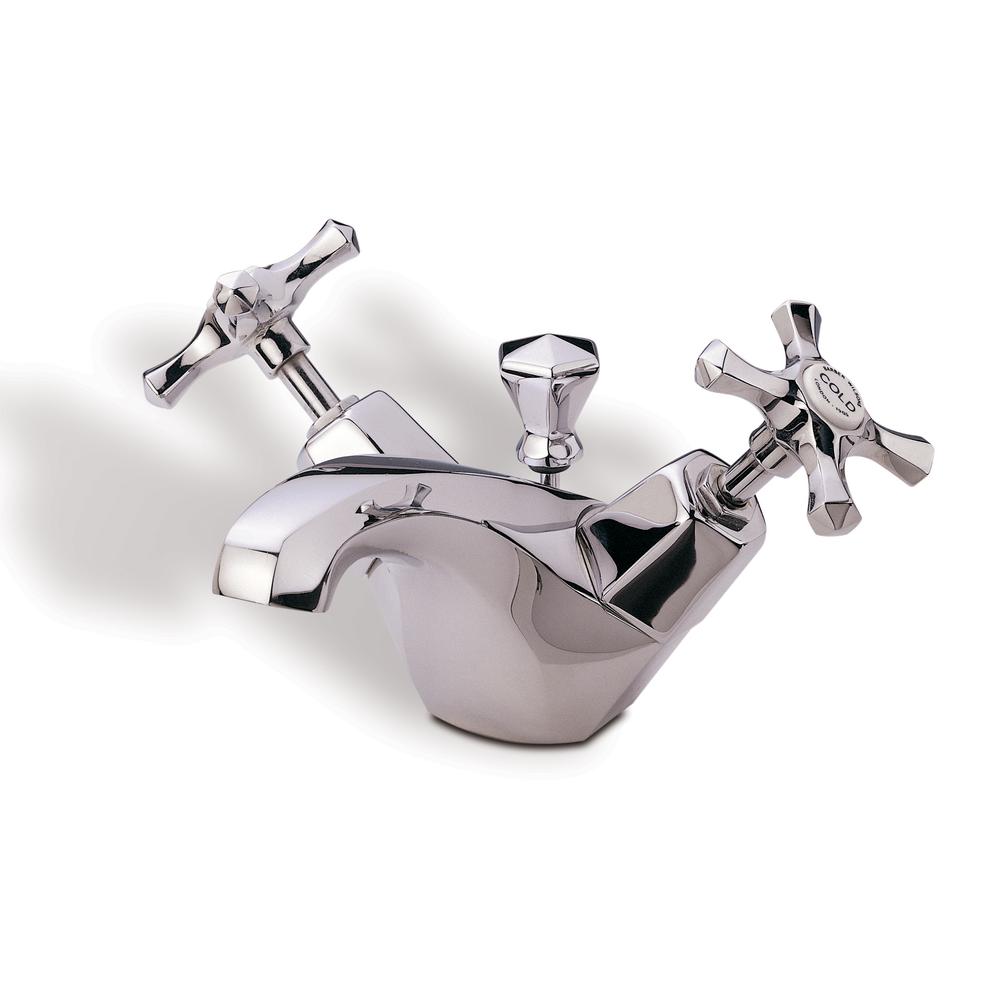 Barber Wilsons And Company Mastercraft Single Hole Faucet With Pop Up Waste With White Porcelain Buttons