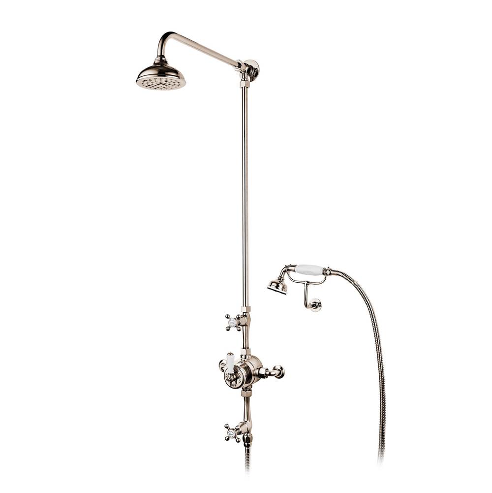 Barber Wilsons And Company Regent 1900''S  Dual Thermostatic Shower & Handspray On Cradle W/ 5'' Shower Head Gwith White Porcelain Inserts (With Compression Inlets Ps75Cu Ad