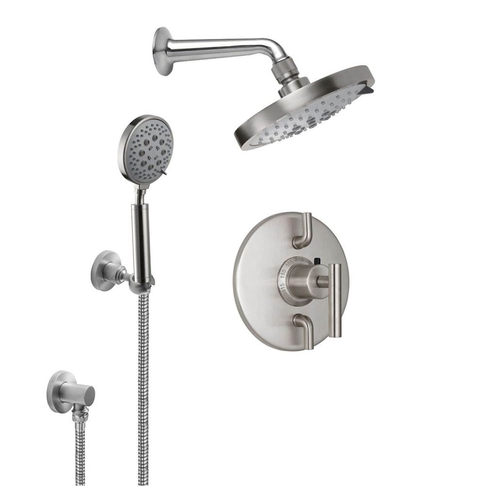 California Faucets Tiburon StyleTherm® 1/2'' Thermostatic Shower System with Showerhead and Handshower on Hook