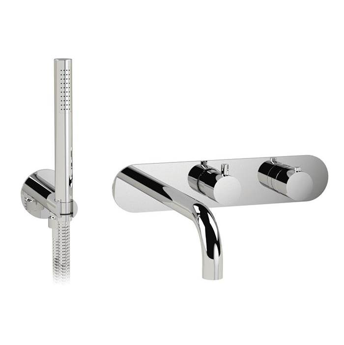 Ca'bano Thermostatic Wall Mount Tub Faucet With Spray