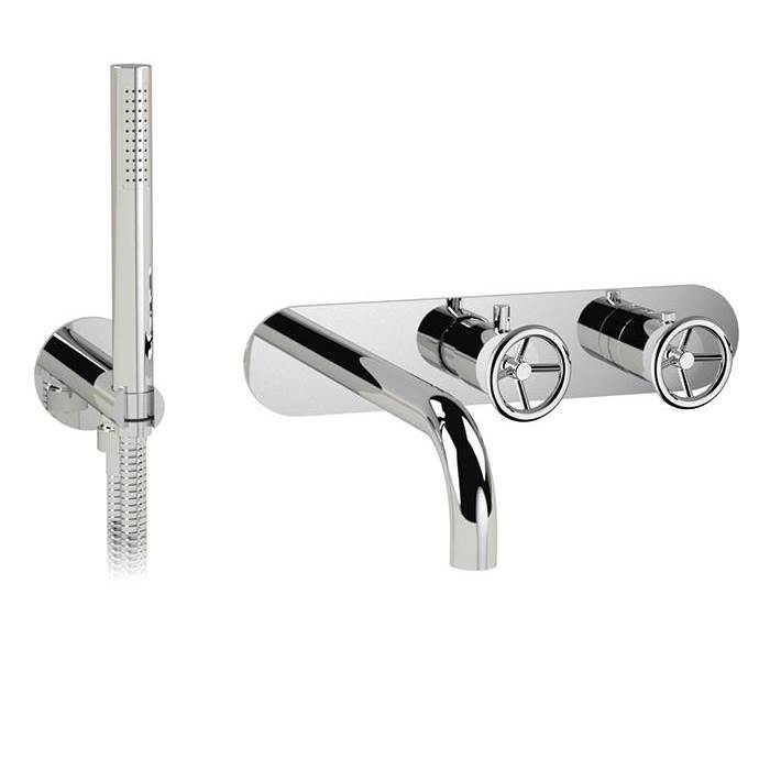 Ca'bano Thermostatic Wall Mount Tub Faucet With Spray