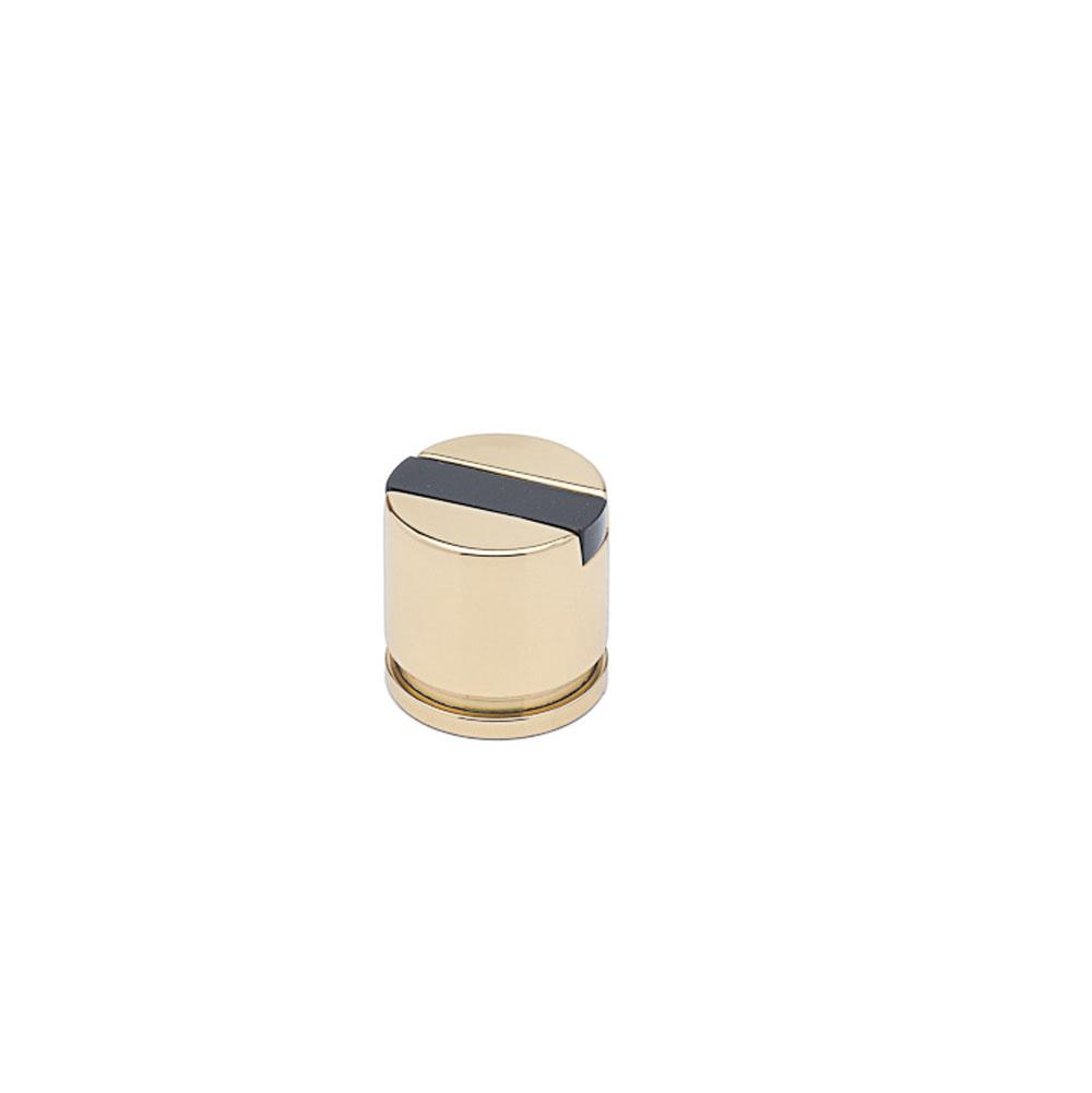 Colonial Bronze Top Striped Cabinet Knob Hand Finished in Polished Nickel and Polished Nickel