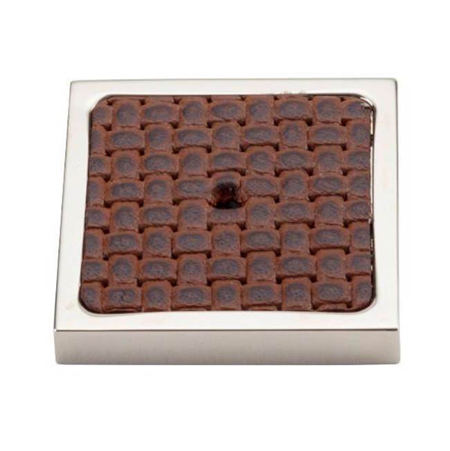 Colonial Bronze Square Rose Hand Finished in Oil Rubbed Bronze Accented with Wild Boar Natural Leather