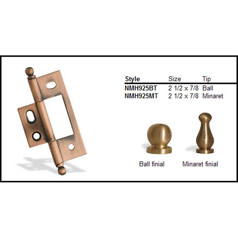 Colonial Bronze 2 1/2'' and 7/8'' Non Mortised Hinge  - Matte Satin Copper