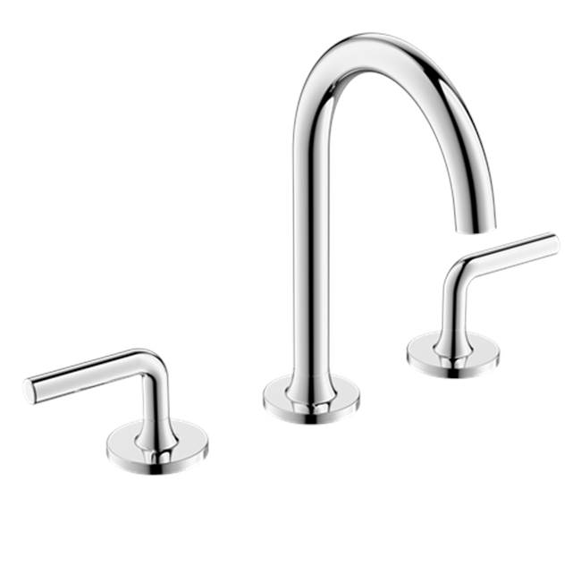 Crosswater London Taos Widespread Basin Faucet W/ Lever Handle & High Spout, Polished Chrome